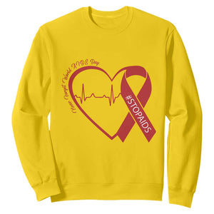 Never Forget World AIDS Day Sweatshirt Red Ribbon HIV Awareness Gift TS12 Daisy Print Your Wear