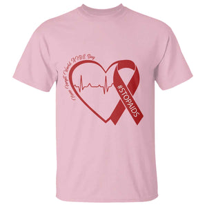 Never Forget World AIDS Day T Shirt Red Ribbon HIV Awareness Gift TS12 Light Pink Print Your Wear