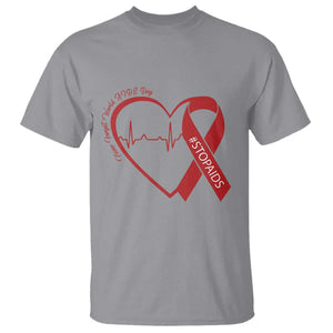 Never Forget World AIDS Day T Shirt Red Ribbon HIV Awareness Gift TS12 Sport Gray Print Your Wear