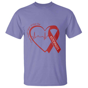Never Forget World AIDS Day T Shirt Red Ribbon HIV Awareness Gift TS12 Violet Print Your Wear