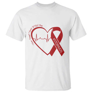 Never Forget World AIDS Day T Shirt Red Ribbon HIV Awareness Gift TS12 White Print Your Wear