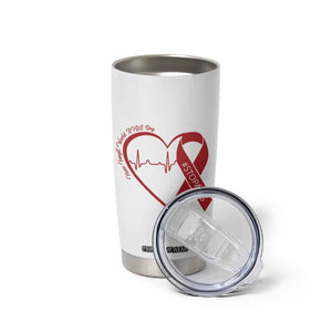 Never Forget World AIDS Day Tumbler Cup Red Ribbon HIV Awareness Gift TS12 Print Your Wear