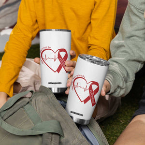 Never Forget World AIDS Day Tumbler Cup Red Ribbon HIV Awareness Gift TS12 Print Your Wear