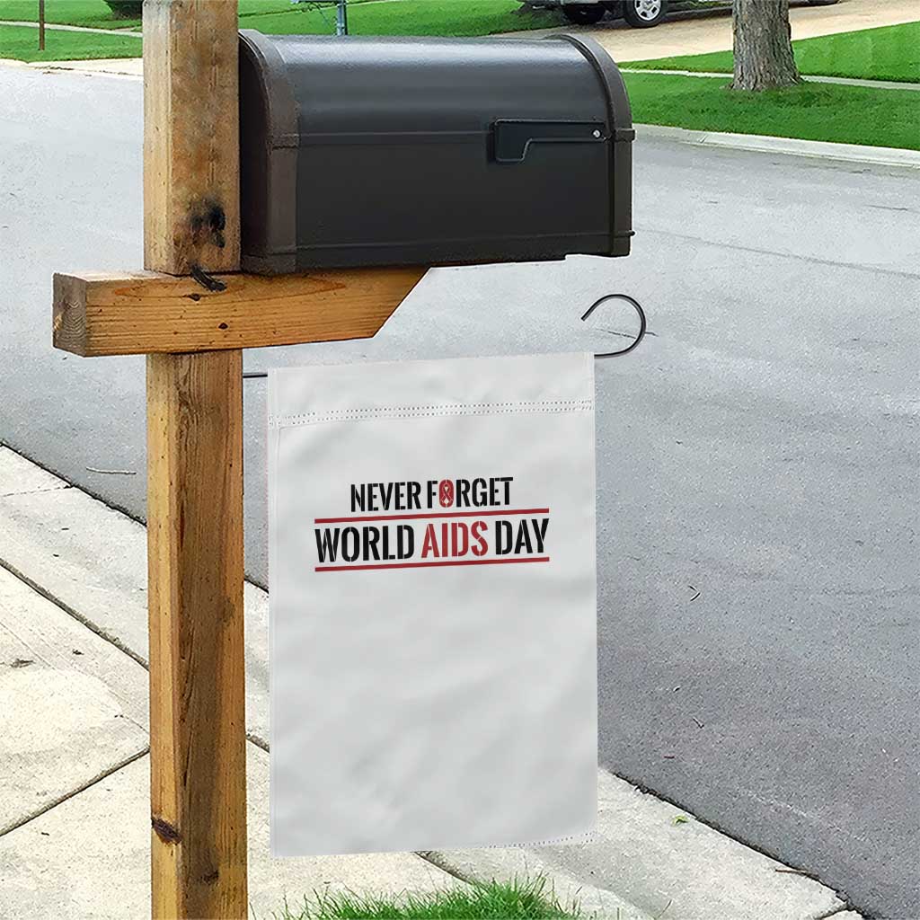 World AIDS Day Never Forget Garden Flag Red Ribbon Support Gift TS12 Print Your Wear