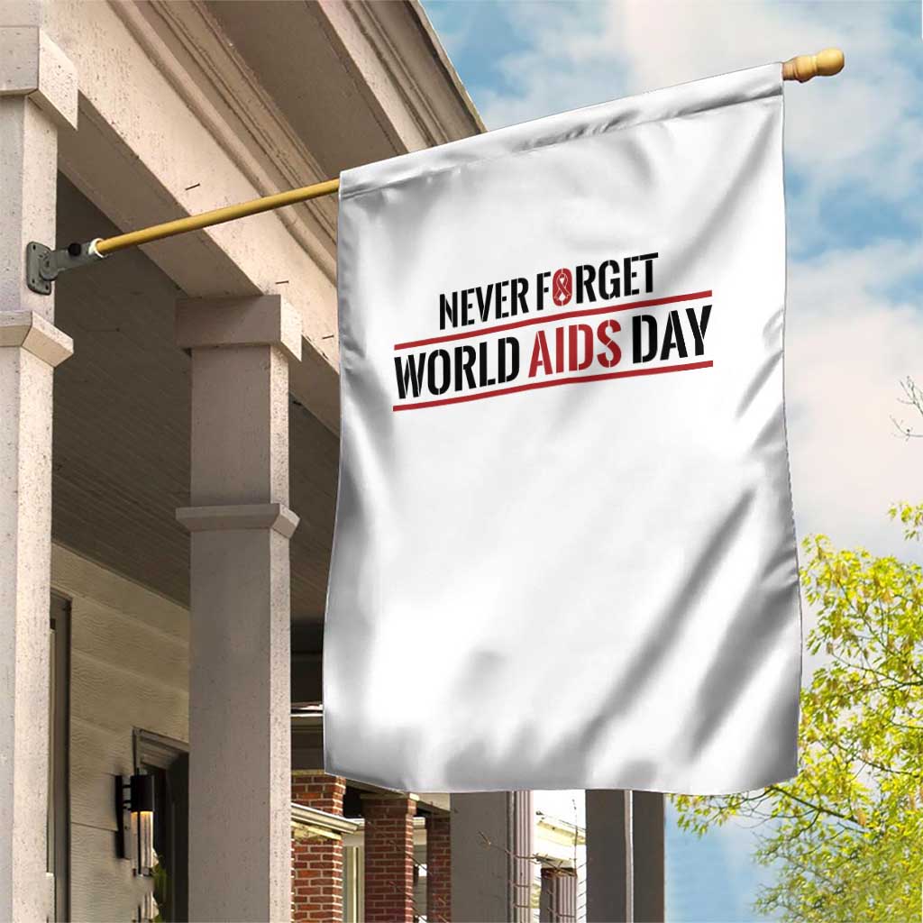 World AIDS Day Never Forget Garden Flag Red Ribbon Support Gift TS12 Print Your Wear