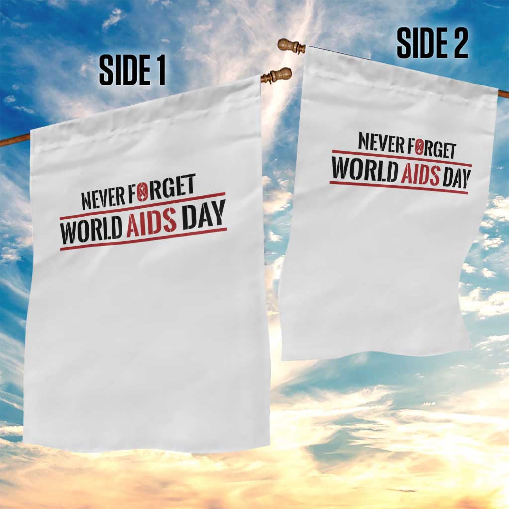 World AIDS Day Never Forget Garden Flag Red Ribbon Support Gift TS12 Print Your Wear