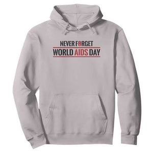 World AIDS Day Never Forget Hoodie Red Ribbon Support Gift TS12 Ice Gray Print Your Wear