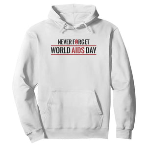 World AIDS Day Never Forget Hoodie Red Ribbon Support Gift TS12 White Print Your Wear