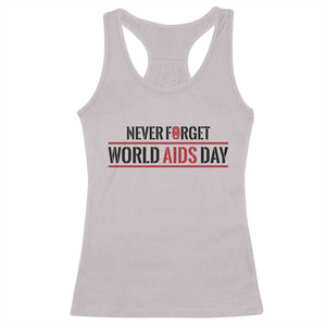 World AIDS Day Never Forget Racerback Tank Top Red Ribbon Support Gift TS12 Ice Gray Print Your Wear