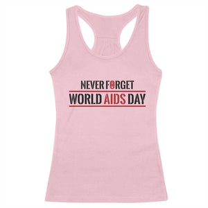 World AIDS Day Never Forget Racerback Tank Top Red Ribbon Support Gift TS12 Light Pink Print Your Wear
