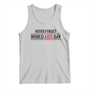 World AIDS Day Never Forget Tank Top Red Ribbon Support Gift TS12 Ash Print Your Wear