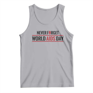 World AIDS Day Never Forget Tank Top Red Ribbon Support Gift TS12 Athletic Heather Print Your Wear