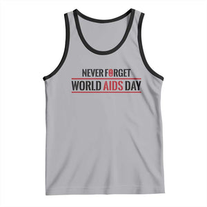 World AIDS Day Never Forget Tank Top Red Ribbon Support Gift TS12 Athletic Heather Black Print Your Wear