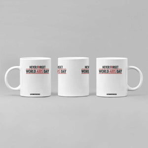 World AIDS Day Never Forget Coffee Mug Red Ribbon Support Gift TS12 Print Your Wear
