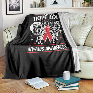 Red Ribbon Faith Hope Love Throw Blanket World AIDS Day Gift TS12 Print Your Wear