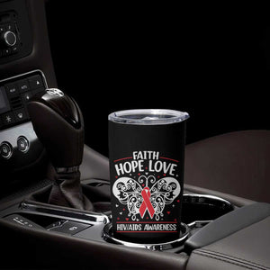Red Ribbon Faith Hope Love Tumbler Cup World AIDS Day Gift TS12 Print Your Wear