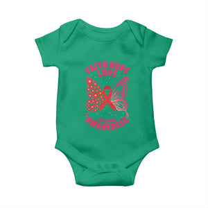 Faith Hope Love HIV Butterfly Baby Onesie Awareness Month Gift TS12 Irish Green Print Your Wear