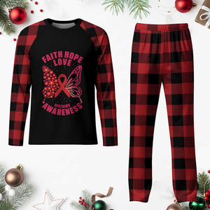 Faith Hope Love HIV Butterfly Plaid Pajama Set Awareness Month Gift TS12 Buffalo Plaid Print Your Wear