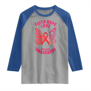 Faith Hope Love HIV Butterfly Raglan Shirt Awareness Month Gift TS12 Sport Gray Royal Print Your Wear