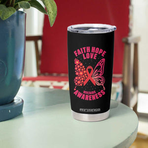 Faith Hope Love HIV Butterfly Tumbler Cup Awareness Month Gift TS12 Print Your Wear