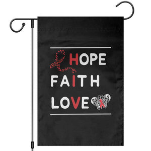 Faith Hope Love HIV AIDS Awareness Garden Flag Hope Strength Empowerment Gift TS12 Black Print Your Wear