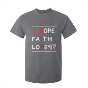 Faith Hope Love HIV AIDS Awareness T Shirt For Kid Hope Strength Empowerment Gift TS12 Charcoal Print Your Wear