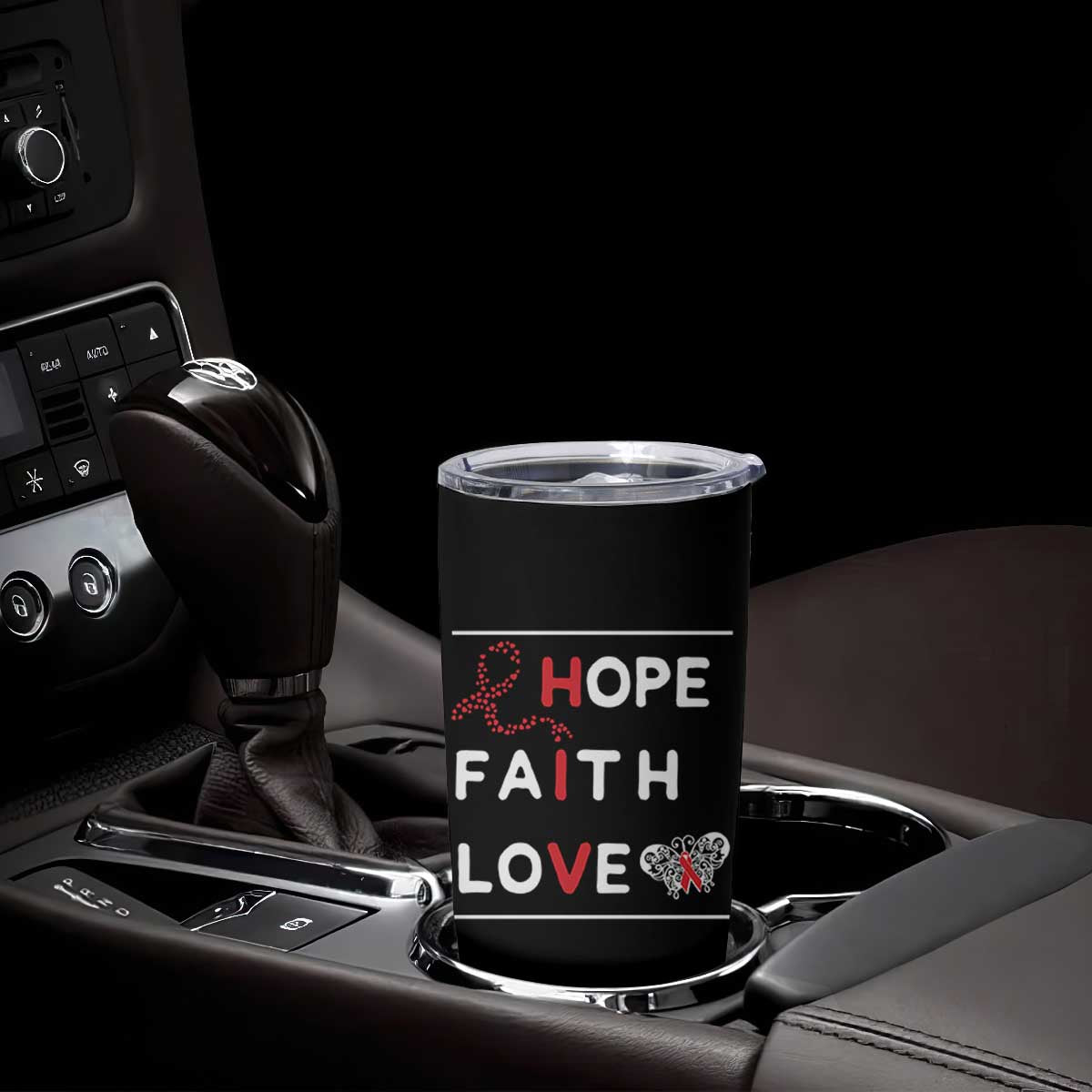 Faith Hope Love HIV AIDS Awareness Tumbler Cup Hope Strength Empowerment Gift TS12 Print Your Wear