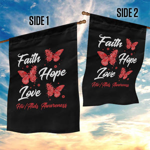Faith Hope Love HIV AIDS Awareness Butterfly Gift Garden Flag TS12 Print Your Wear