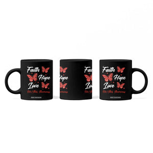 Faith Hope Love HIV AIDS Awareness Butterfly Gift Coffee Mug TS12 Print Your Wear