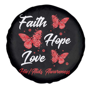 Faith Hope Love HIV AIDS Awareness Butterfly Gift Spare Tire Cover TS12 Print Your Wear