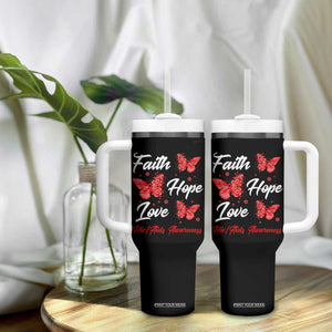 Faith Hope Love HIV AIDS Awareness Butterfly Gift Tumbler With Handle TS12 Print Your Wear