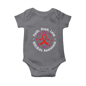 HIV Awareness Empowerment Gift Baby Onesie Faith Hope Love TS12 Charcoal Print Your Wear