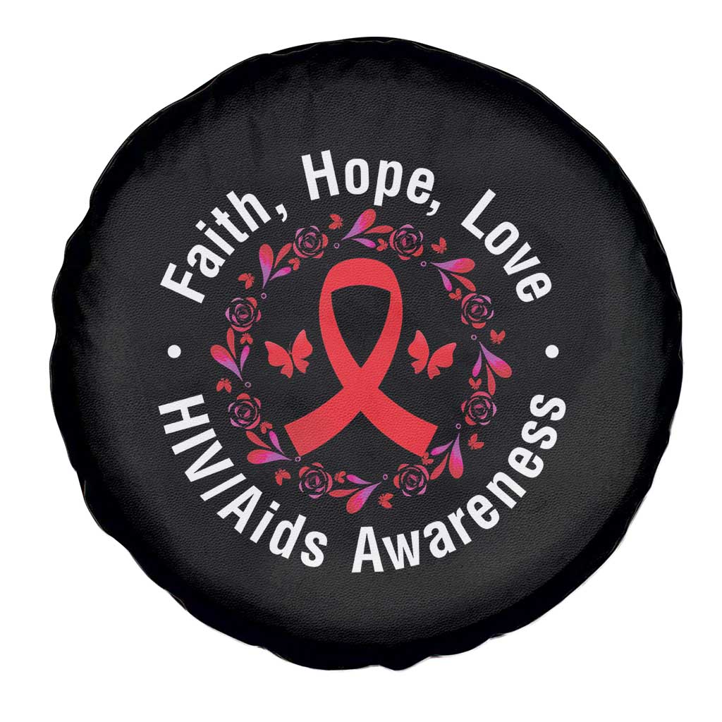 HIV Awareness Empowerment Gift Spare Tire Cover Faith Hope Love TS12 Print Your Wear