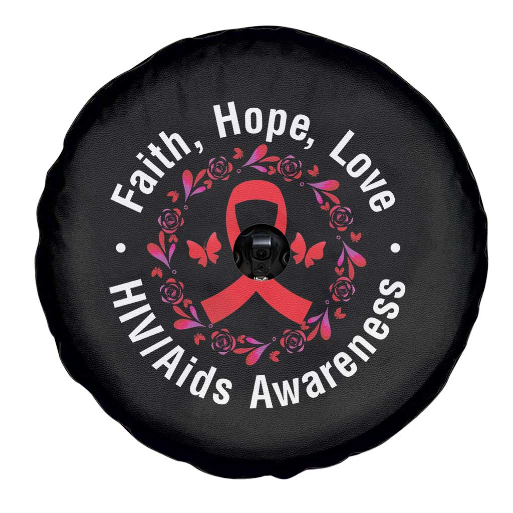 HIV Awareness Empowerment Gift Spare Tire Cover Faith Hope Love TS12 Print Your Wear