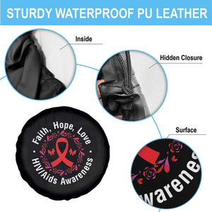 HIV Awareness Empowerment Gift Spare Tire Cover Faith Hope Love TS12 Print Your Wear