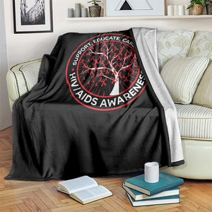 HIV AIDS Awareness Empowerment Gift Throw Blanket Support Educate Care Cure TS12 Print Your Wear