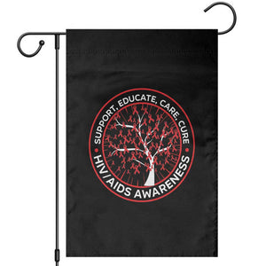 HIV AIDS Awareness Empowerment Gift Garden Flag Support Educate Care Cure TS12 Black Print Your Wear