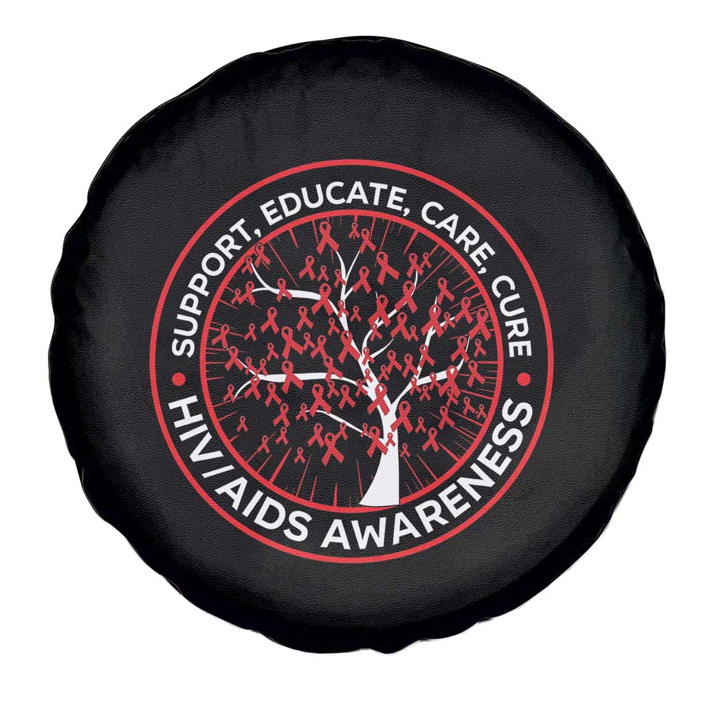 HIV AIDS Awareness Empowerment Gift Spare Tire Cover Support Educate Care Cure TS12 Print Your Wear