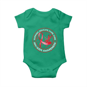 Support Educate Care Cure Baby Onesie HIV Awareness Month Gift TS12 Irish Green Print Your Wear