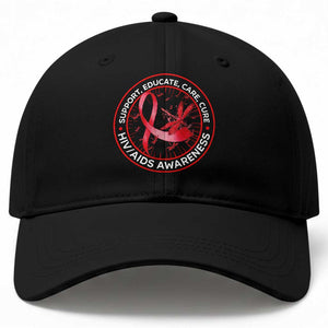 Support Educate Care Cure Baseball Cap HIV Awareness Month Gift TS12 Print Your Wear