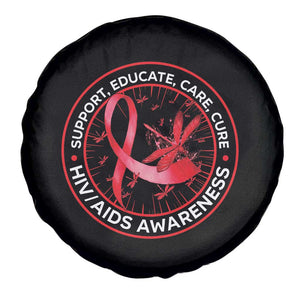 Support Educate Care Cure Spare Tire Cover HIV Awareness Month Gift TS12 Print Your Wear