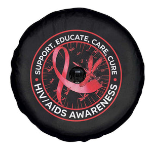 Support Educate Care Cure Spare Tire Cover HIV Awareness Month Gift TS12 Print Your Wear