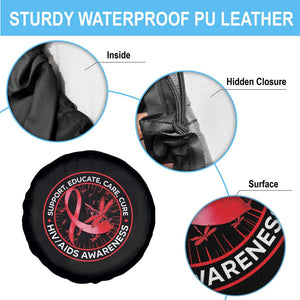 Support Educate Care Cure Spare Tire Cover HIV Awareness Month Gift TS12 Print Your Wear