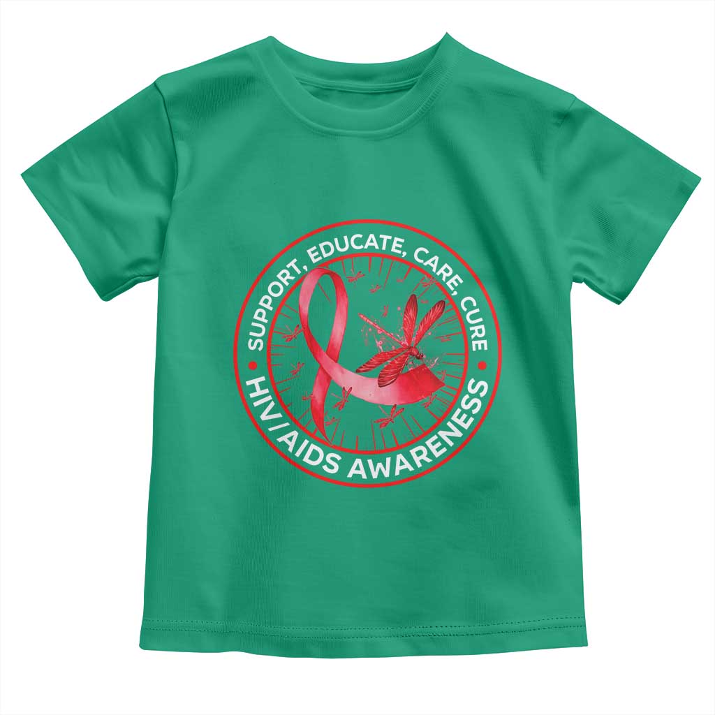 Support Educate Care Cure Toddler T Shirt HIV Awareness Month Gift TS12 Irish Green Print Your Wear