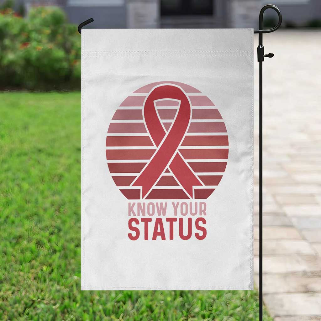 Know Your Status HIV Awareness Garden Flag World Aids Day Gift TS12 Print Your Wear