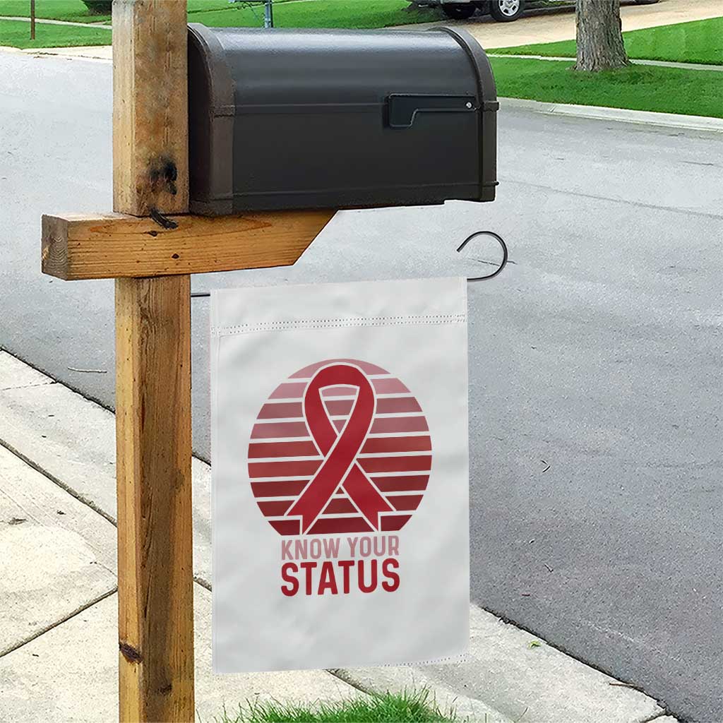 Know Your Status HIV Awareness Garden Flag World Aids Day Gift TS12 Print Your Wear