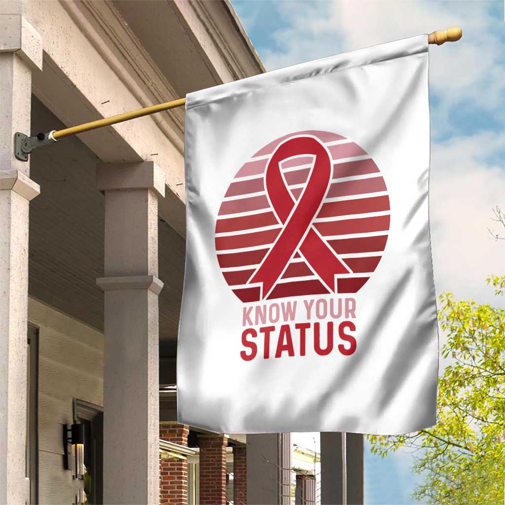 Know Your Status HIV Awareness Garden Flag World Aids Day Gift TS12 Print Your Wear