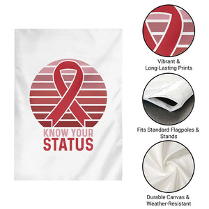 Know Your Status HIV Awareness Garden Flag World Aids Day Gift TS12 Print Your Wear