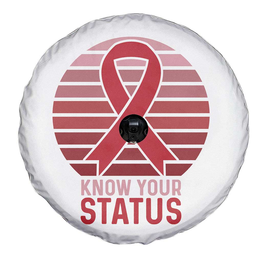 Know Your Status HIV Awareness Spare Tire Cover World Aids Day Gift TS12 Print Your Wear