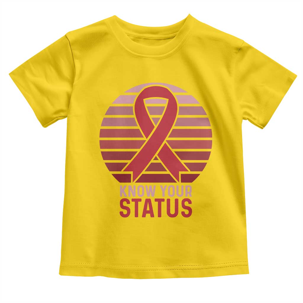 Know Your Status HIV Awareness Toddler T Shirt World Aids Day Gift TS12 Daisy Print Your Wear